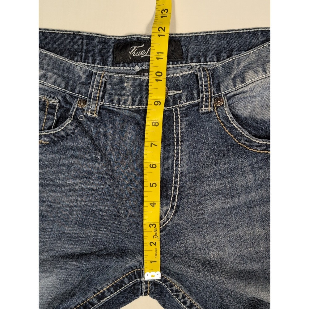 True Luck Men Bootcut Jeans 34x32 Blue Classic Fit Western Denim Pants - Picture 12 of 16